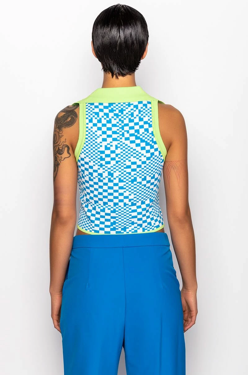 PLAY IT AGAIN CROPPED COLLARED TOP - Image 9