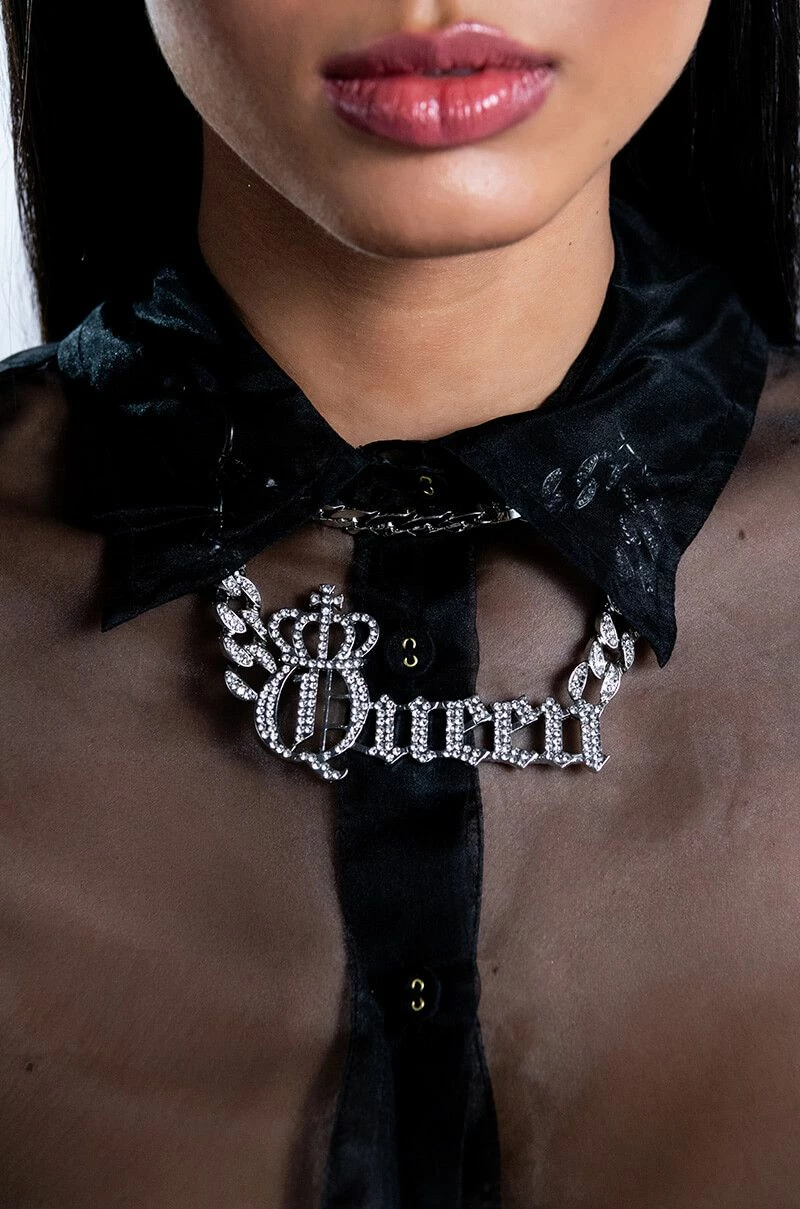 QUEEN BEE LEATHER CHOKER - Image 3