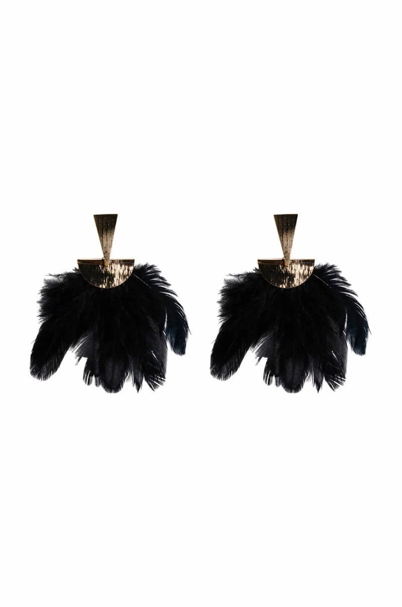 RAISE YOUR STANDARDS FEATHER EARRINGS