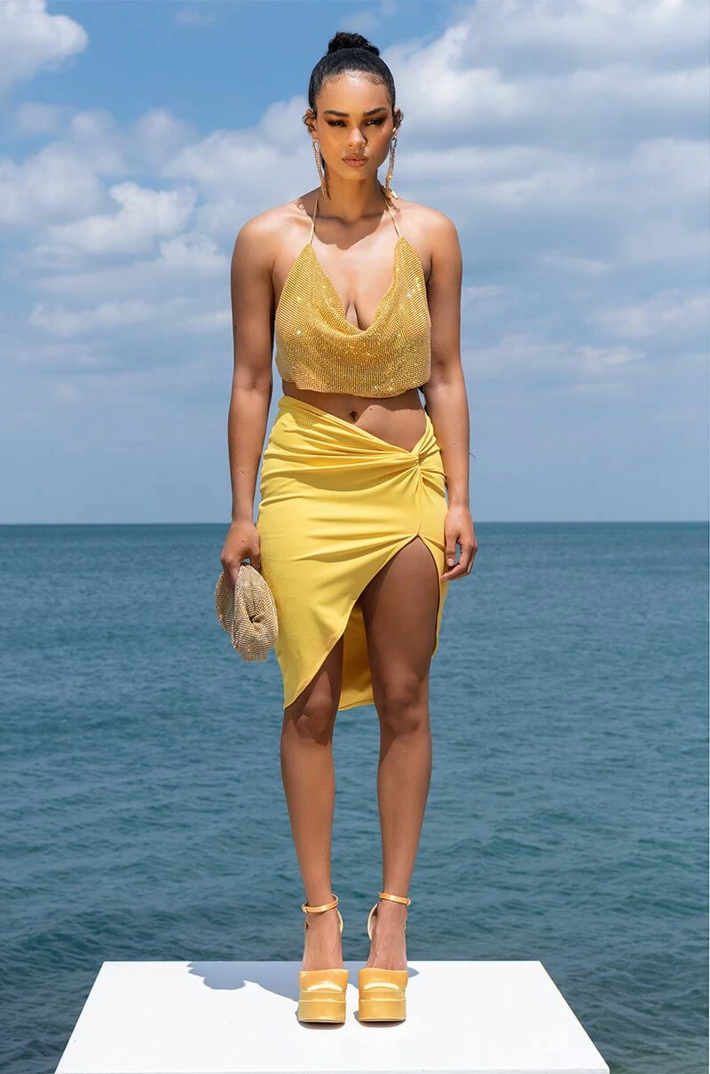 RIRI COWL NECK RHINESTONE BRALETTE - Image 7