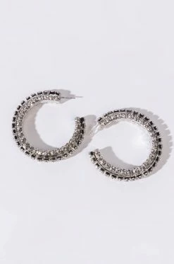 ROCKSTAR RHINESTONE HOOPS