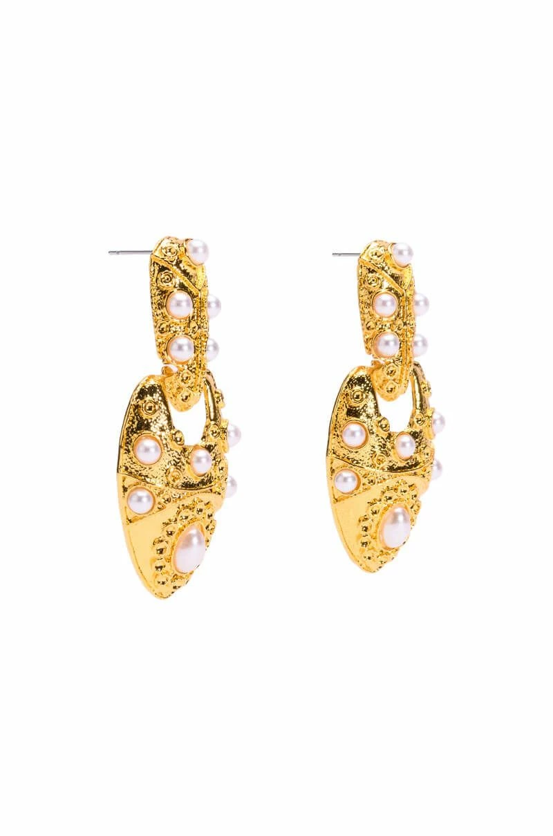 RODIN PEARL EMBELLISHED DROP EARRINGS - Image 2