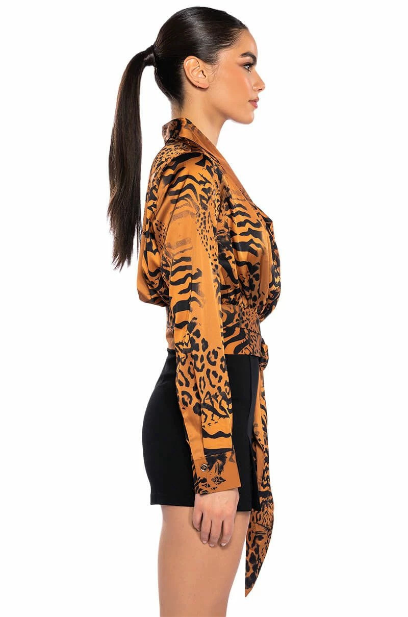 SAFARI SATIN PRINTED BLOUSE - Image 5