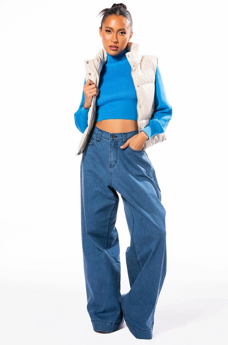 SAGE CROPPED TURTLENECK SWEATER - Image 4