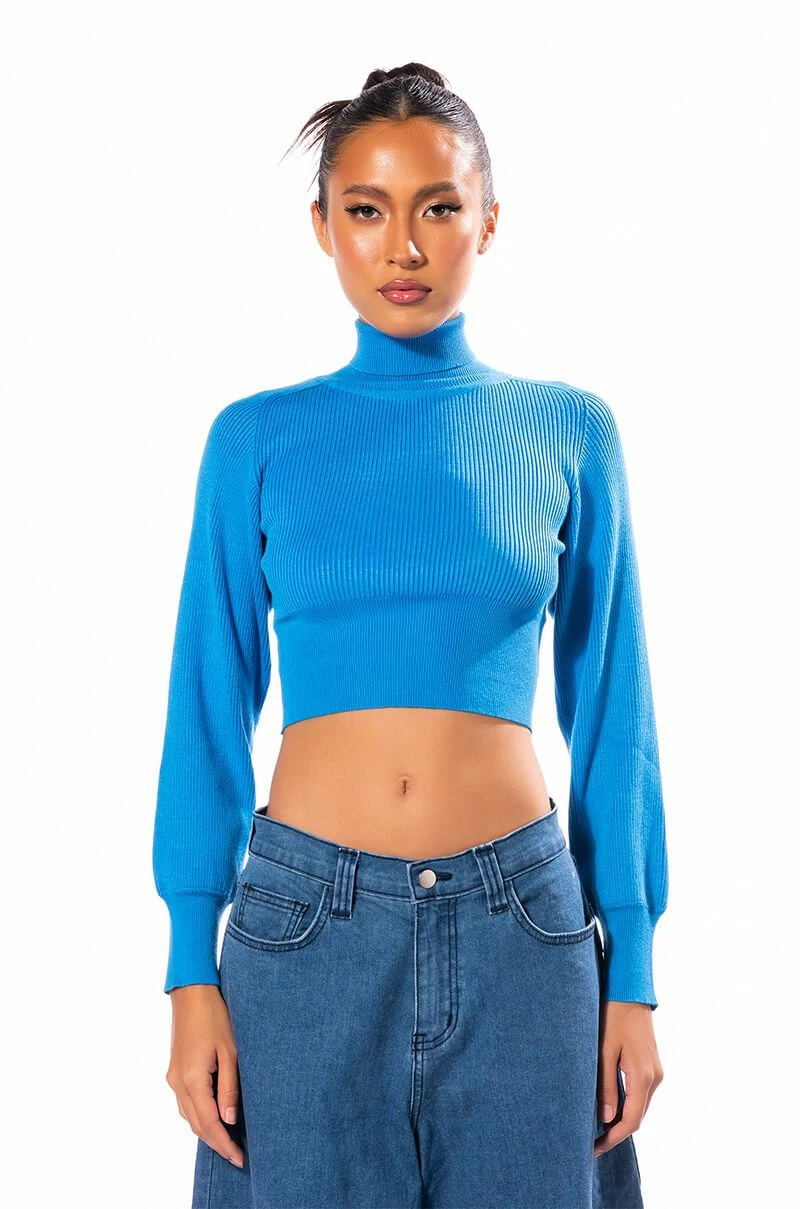 SAGE CROPPED TURTLENECK SWEATER - Image 5