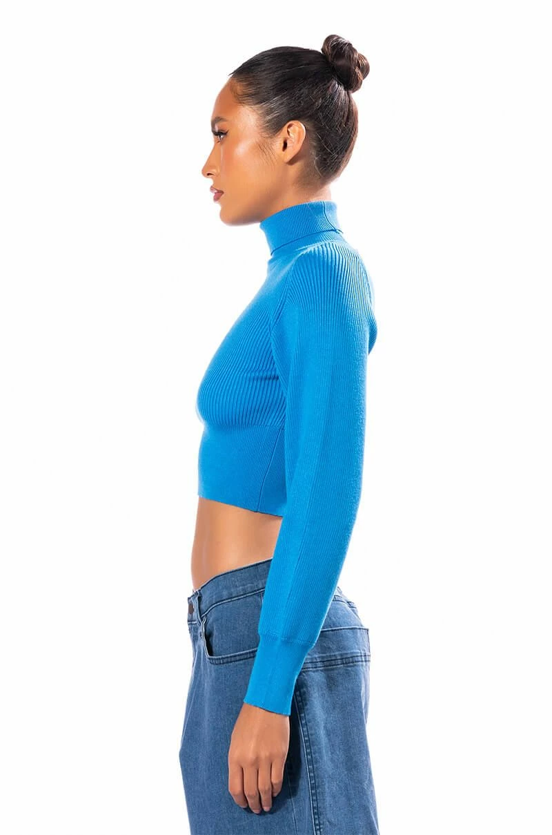SAGE CROPPED TURTLENECK SWEATER - Image 6