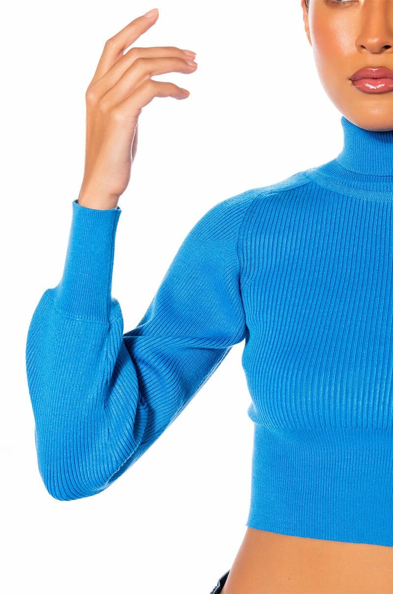 SAGE CROPPED TURTLENECK SWEATER - Image 8