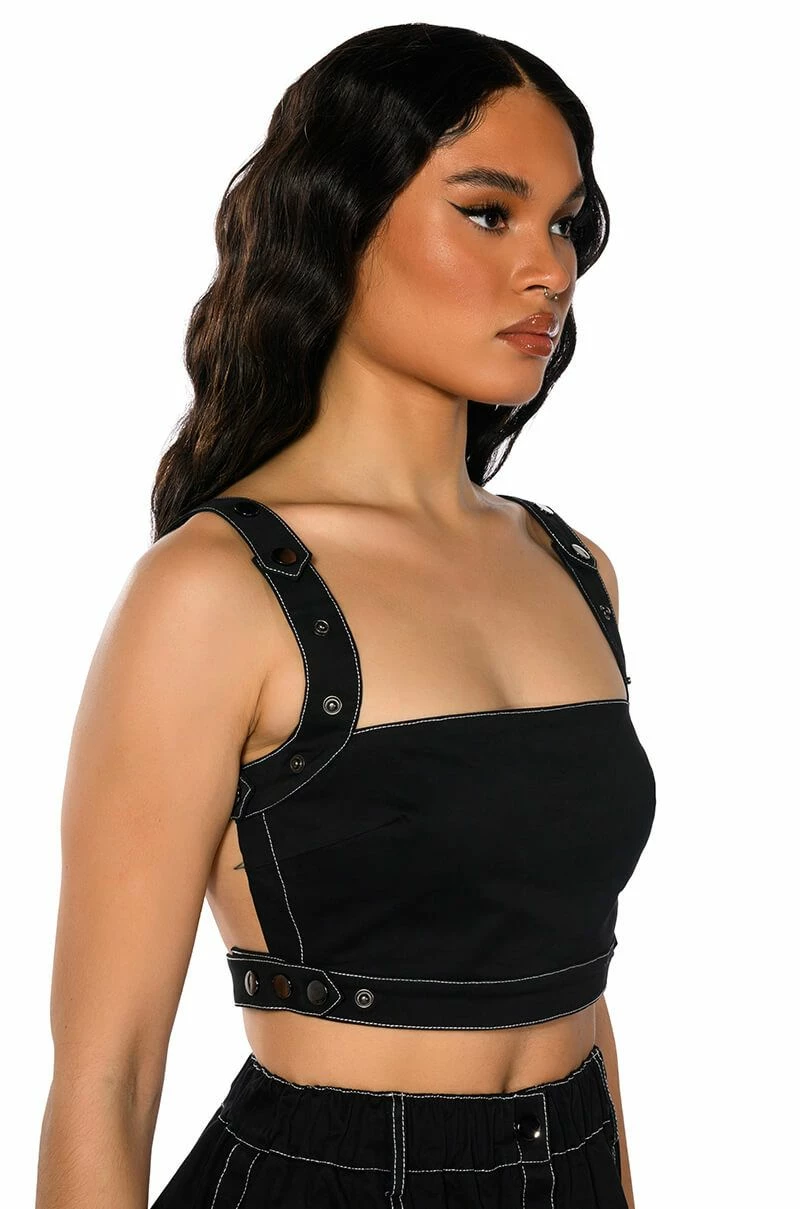 SECRET ADMIRER DENIM CROP TOP - Image 6