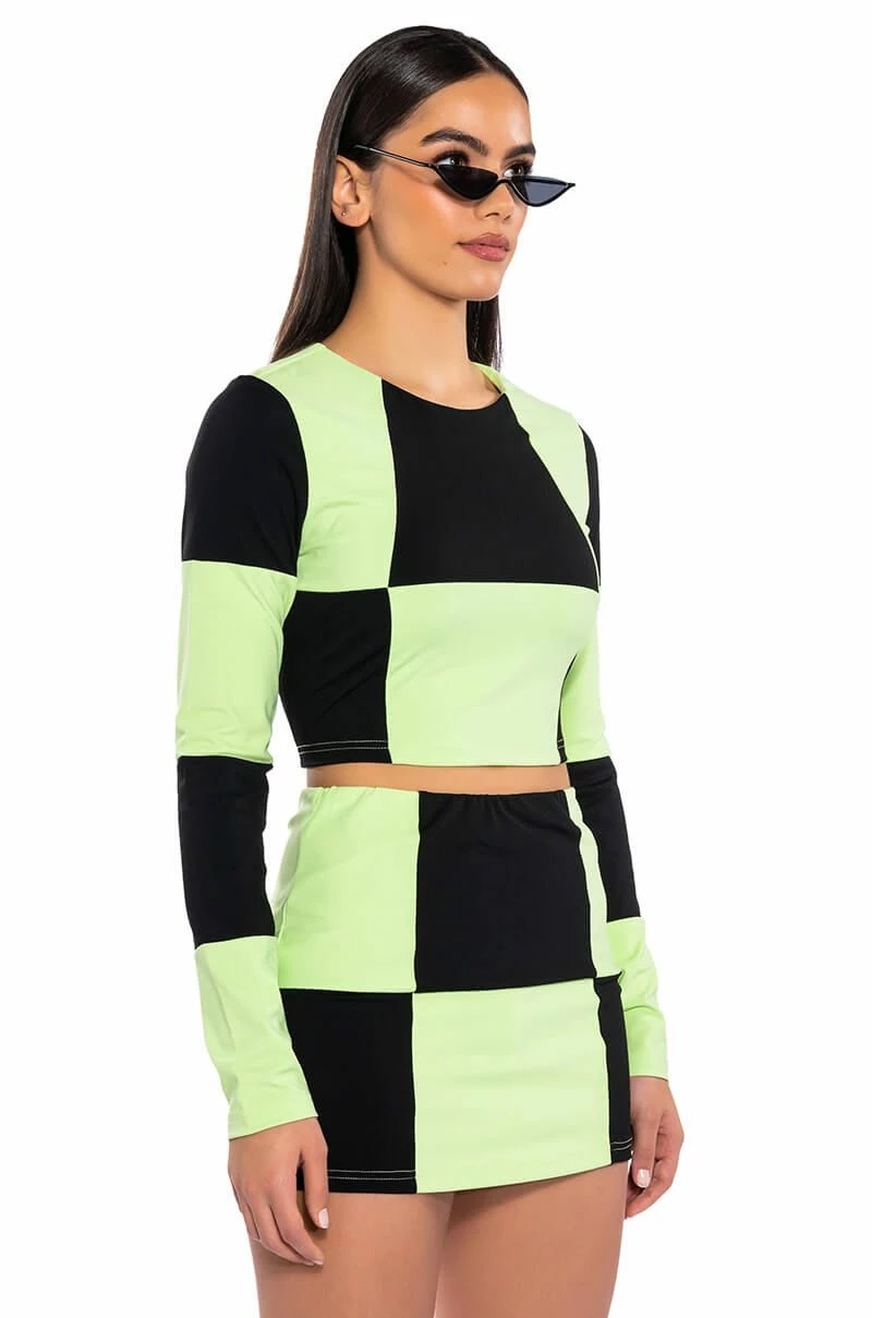 SHEGO SOFT STRETCH LONG SLEEVE CROP TOP - Image 2