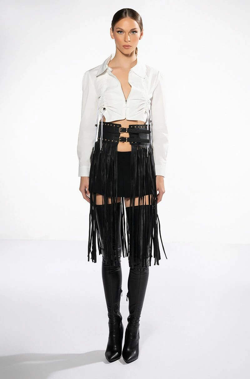 SHILOH STUDDED WESTERN FRINGE BELT - Image 6
