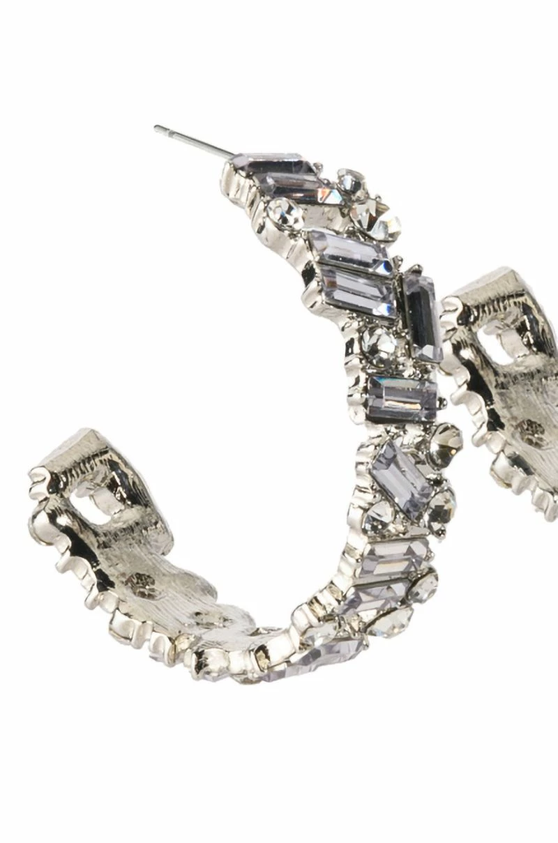 SHINE BRIGHT RHINESTONE HOOPS - Image 3