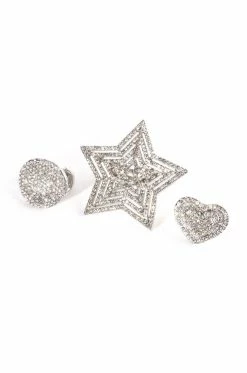 SHOOT FOR THE STARS RHINESTONE RING SET