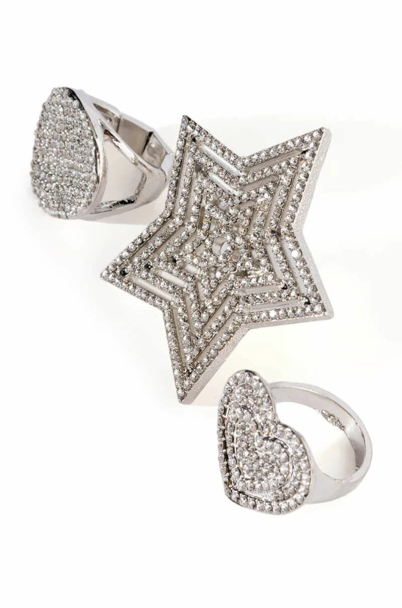 SHOOT FOR THE STARS RHINESTONE RING SET - Image 2