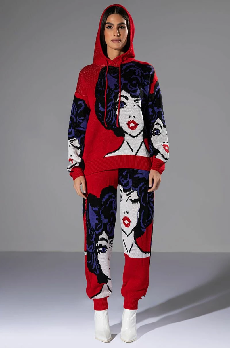 SOUL SEARCHING KNIT HOODIE AND JOGGER SET - Image 3