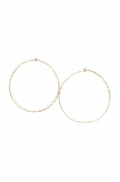 SPARKLE GOLD 100MM RHINESTONE HOOPS