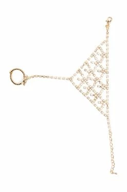 SPARKLE STATEMENT HAND ARMOR BRACELET