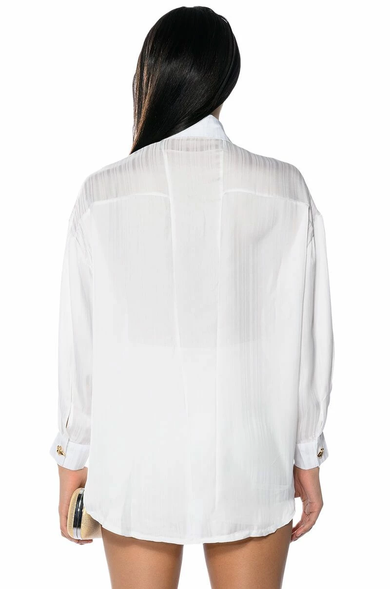 STAY FLY OVERSIZED BUTTON DOWN BLOUSE - Image 7