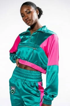 SUPERSONIC SATIN HALF ZIP PULLOVER