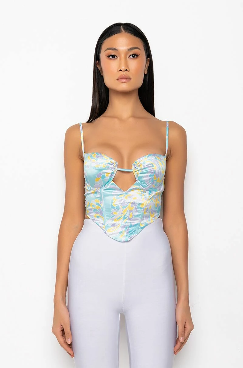SWEET ESCAPE SATIN BUSTIER TANK - Image 10