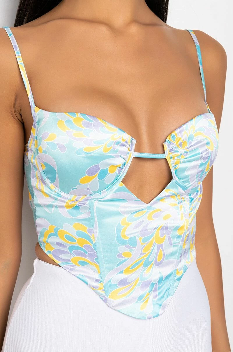 SWEET ESCAPE SATIN BUSTIER TANK - Image 13