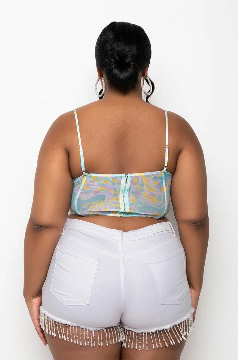 SWEET ESCAPE SATIN BUSTIER TANK - Image 5