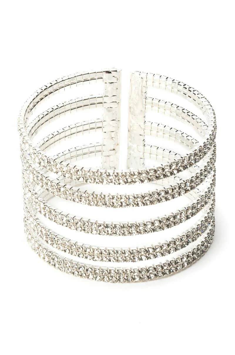 SWEET LOVE SILVER RHINESTONE CUFF - Image 2