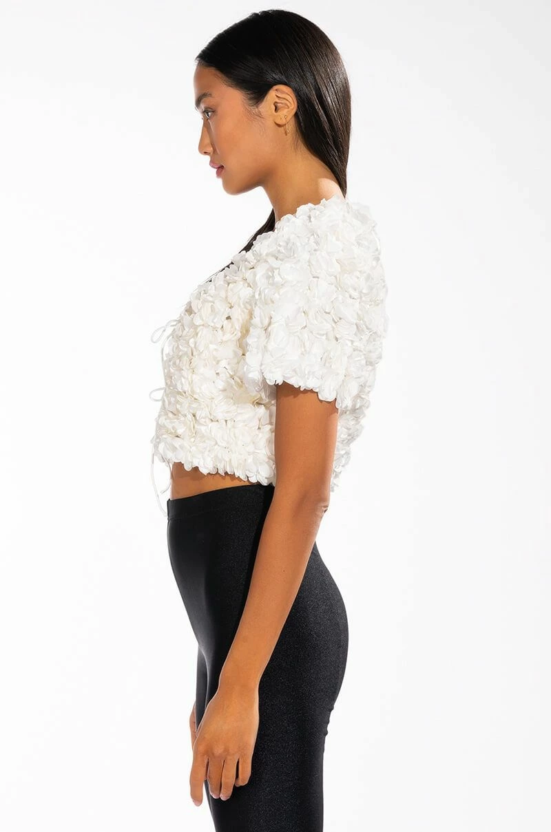 SWEET PARADISE SHORT SLEEVE TIE FRONT TOP - Image 5