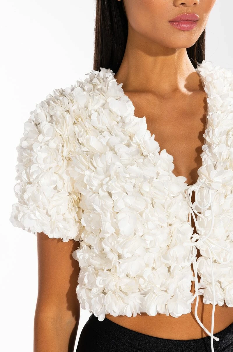 SWEET PARADISE SHORT SLEEVE TIE FRONT TOP - Image 7