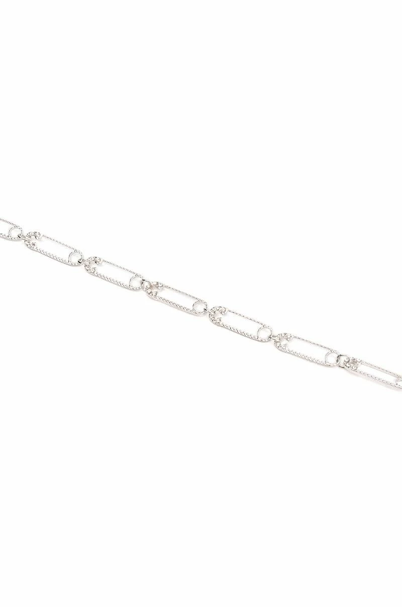 TAKE CAUTION RHINESTONE PAPERCLIP CHOKER - Image 2