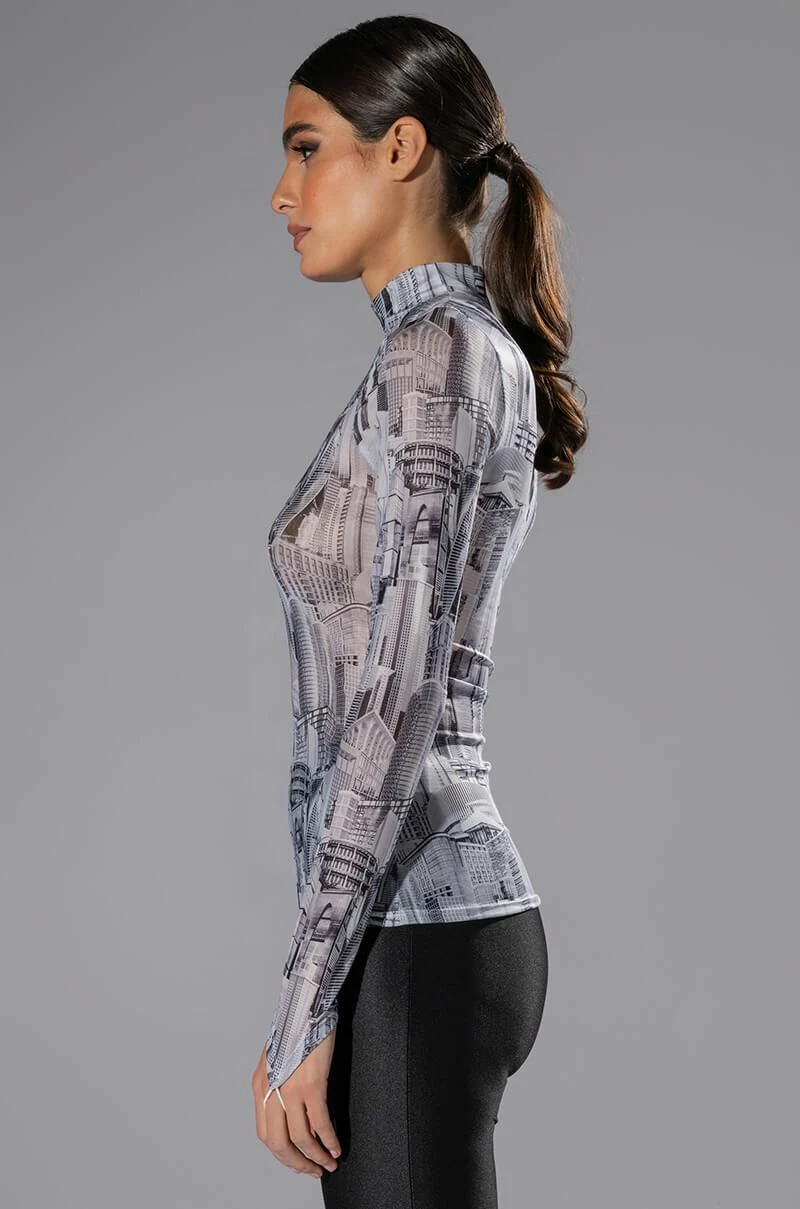 TAYA LONG SLEEVE MESH TOP - Image 5