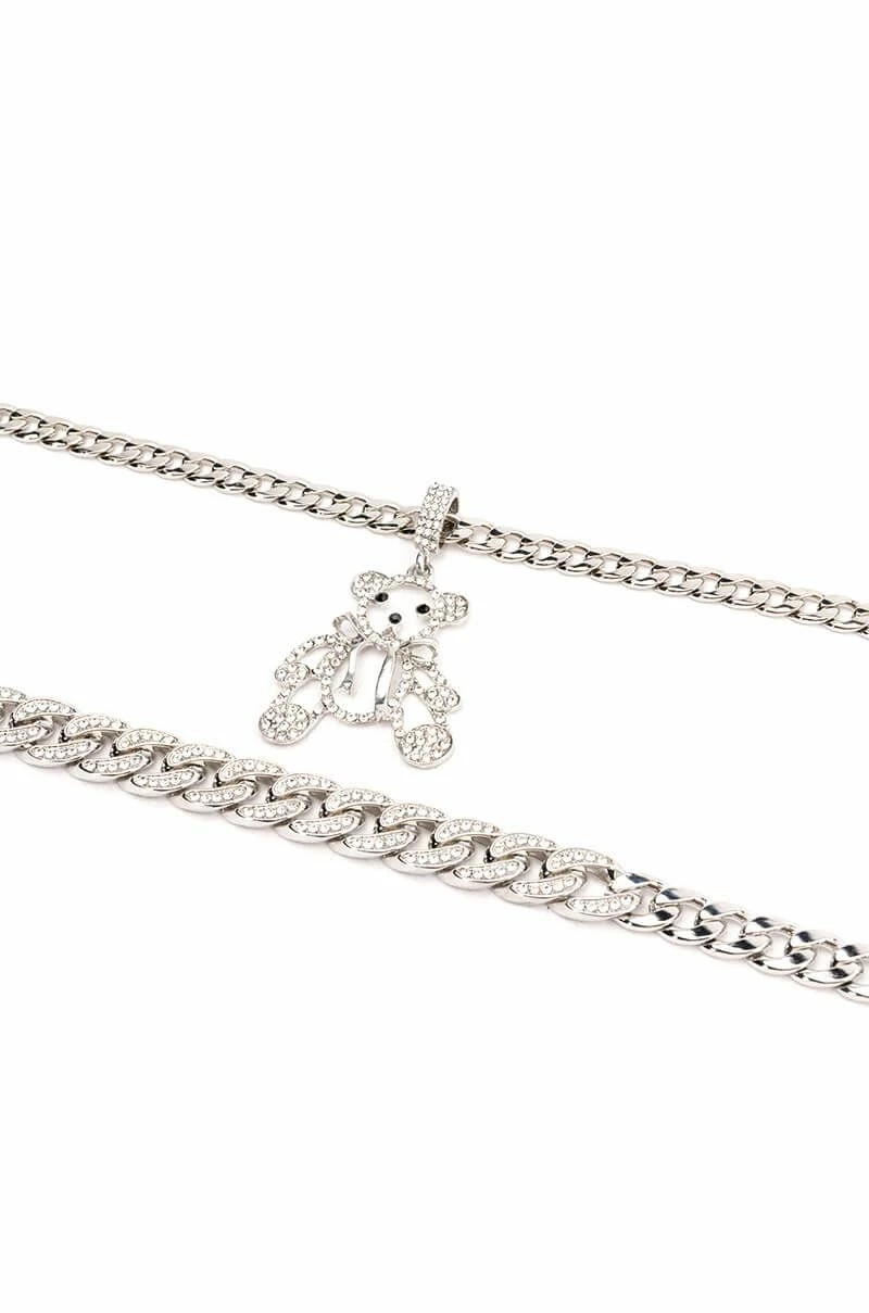 TEDDY LAYERED RHINESTONE CHOKER - Image 2