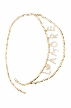 THAT'S AMORE RHINESTONE CHAIN BELT