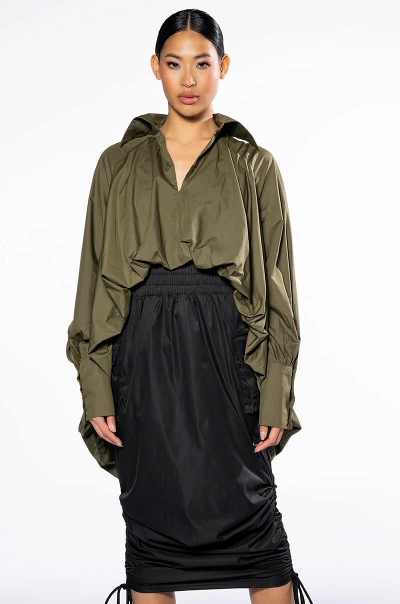THE MUST HAVE BUBBLE POPLIN BLOUSE - Image 3