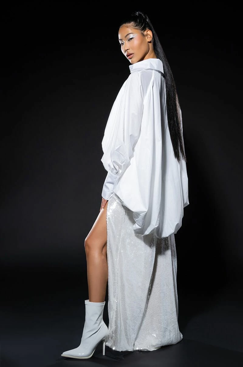 THE MUST HAVE BUBBLE POPLIN BLOUSE - Image 4