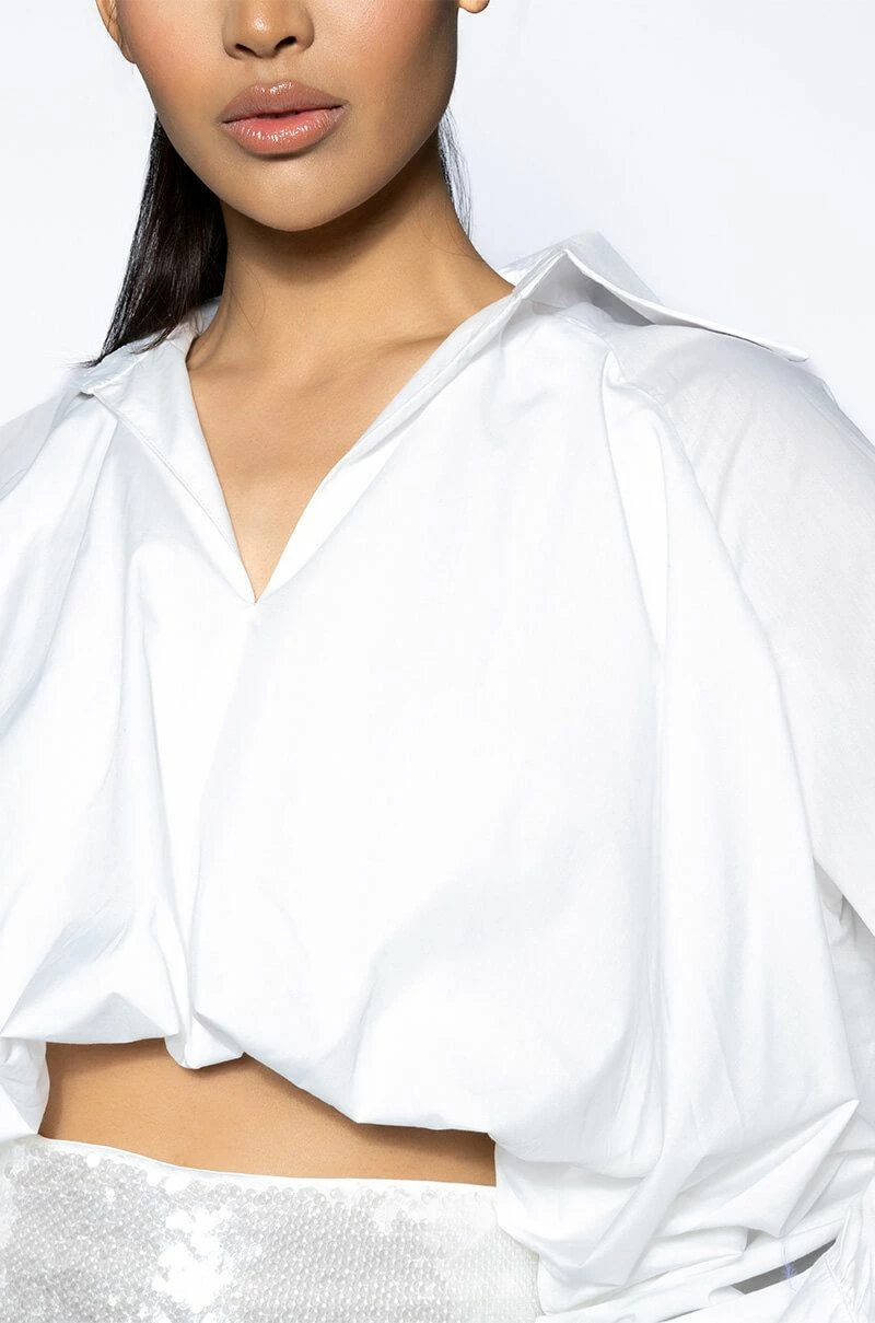 THE MUST HAVE BUBBLE POPLIN BLOUSE - Image 9