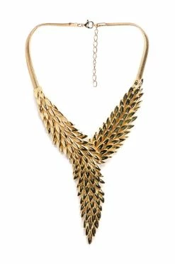 THINK TWICE FEATHER STATEMENT NECKLACE