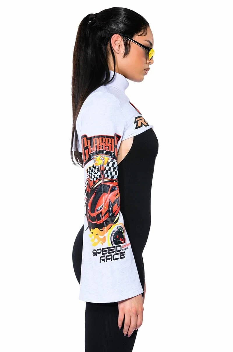 TO THE RACES ULTRA CROP TURTLENECK SWEATSHIRT - Image 4