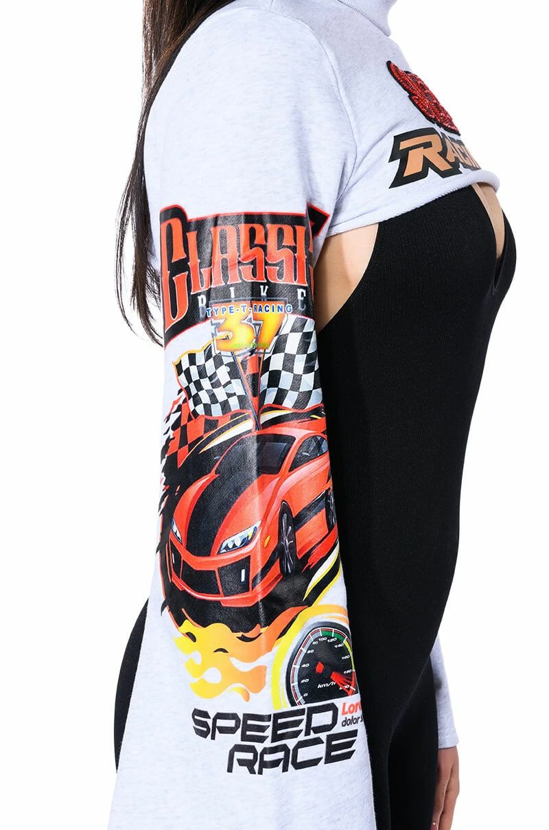 TO THE RACES ULTRA CROP TURTLENECK SWEATSHIRT - Image 8