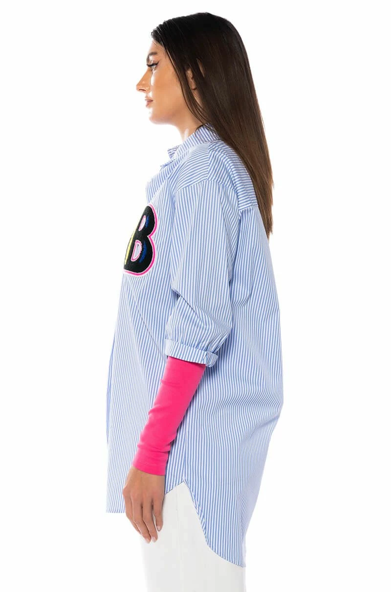 TOP OF THE CLASS BLUE BUTTON DOWN - Image 4