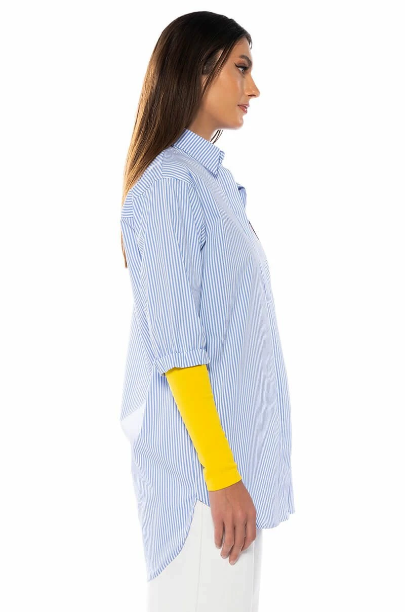 TOP OF THE CLASS BLUE BUTTON DOWN - Image 5