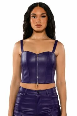 TRUE LOVE ZIP UP STRUCTURED TANK TOP