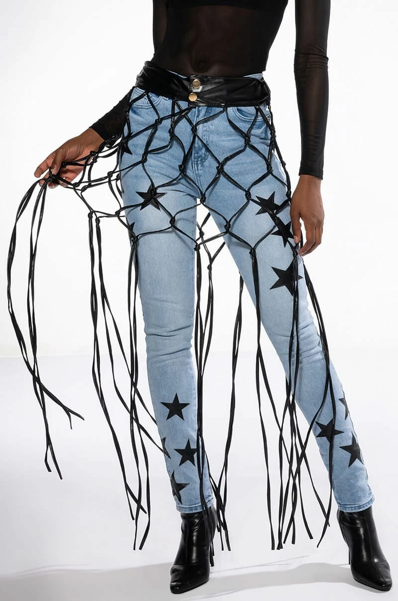 TYING THE KNOT PU SKIRT BELT