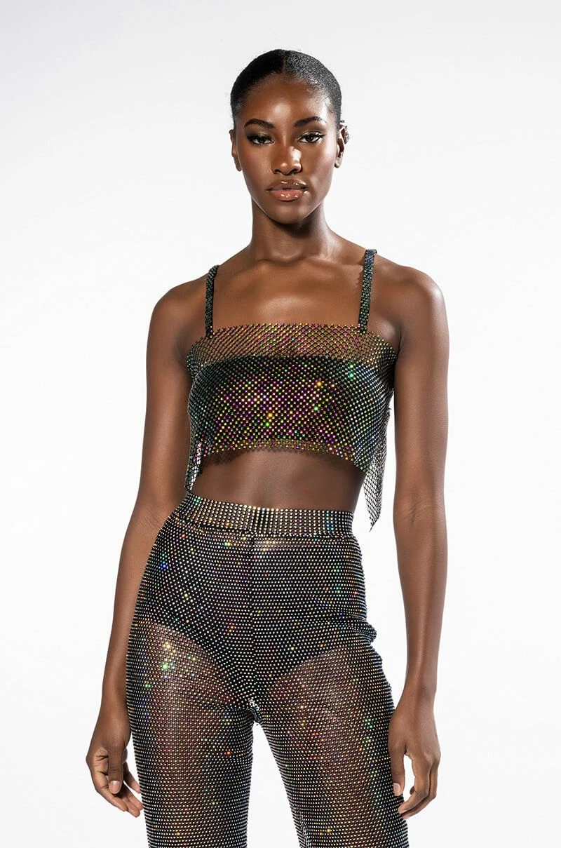 VANESSA RHINESTONE MESH BRALETTE - Image 4