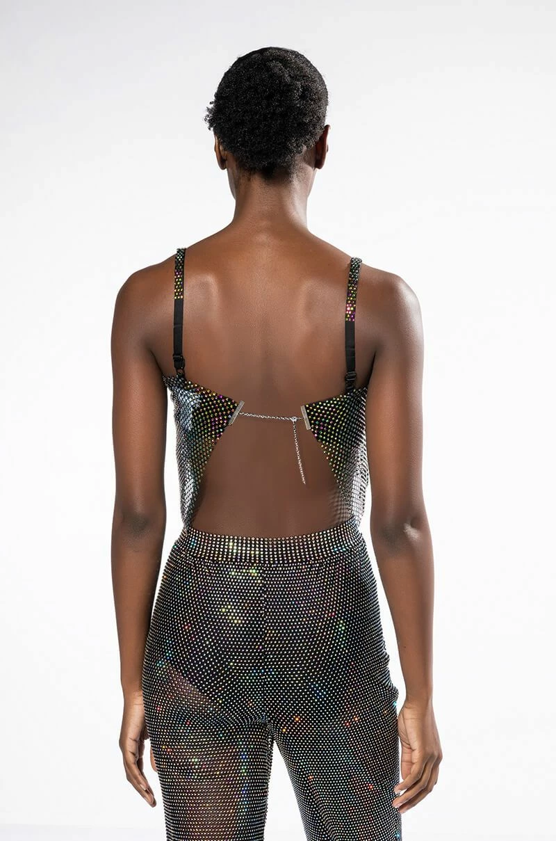 VANESSA RHINESTONE MESH BRALETTE - Image 6