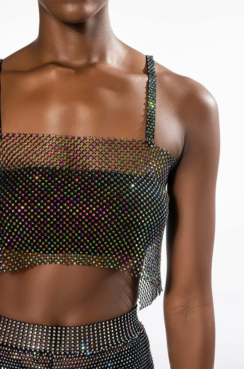 VANESSA RHINESTONE MESH BRALETTE - Image 7