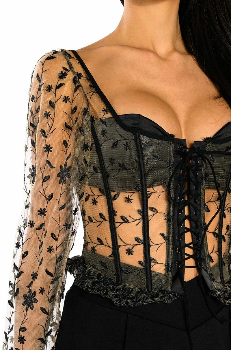VEN AQUI LACE UP CORSET TOP - Image 7