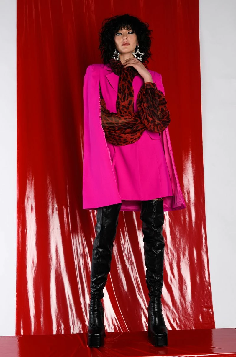 WALK THE WALK TIE NECK SHEER BLOUSE - Image 2