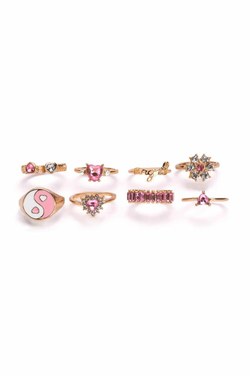 WHOLE LOTTA LOVIN RHINESTONE RING SET - Image 2