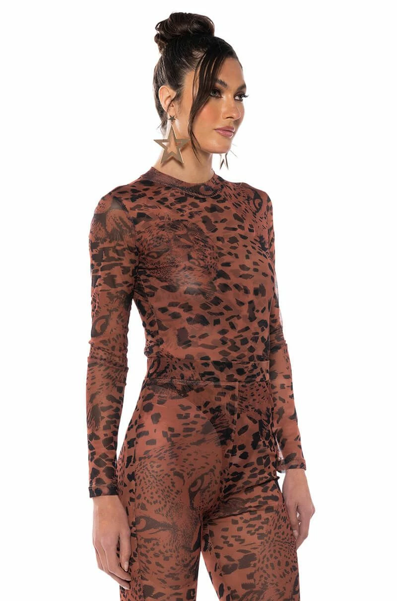 WILD CHEETAH PRINT LONGSLEEVE BODYSUIT - Image 2