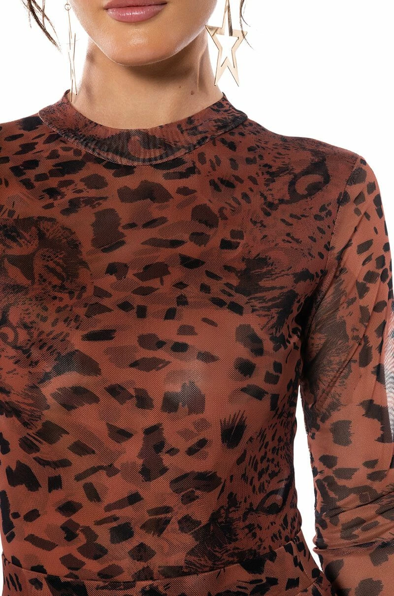 WILD CHEETAH PRINT LONGSLEEVE BODYSUIT - Image 6